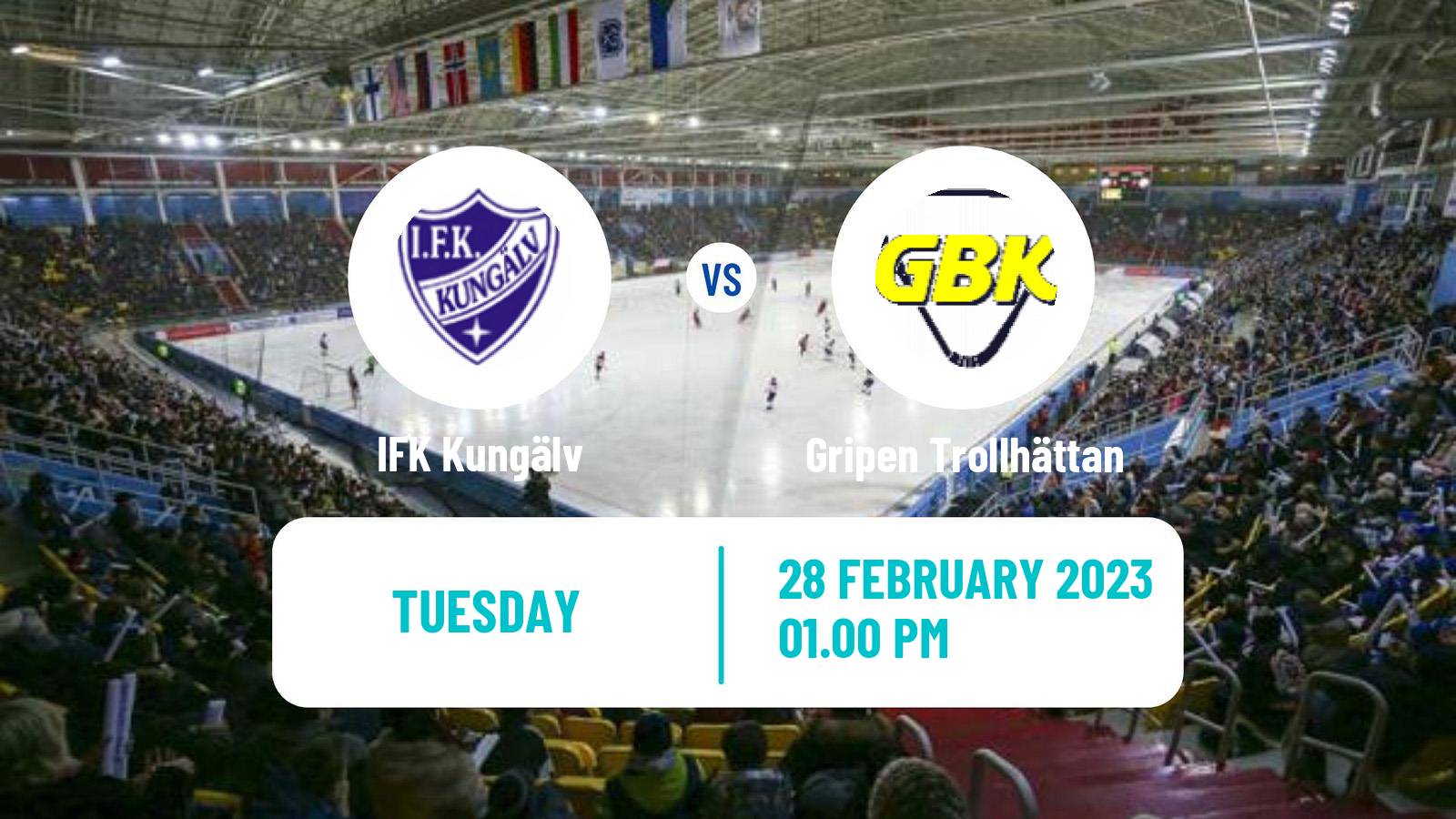 Bandy Swedish Allsvenskan Bandy IFK Kungälv - Gripen Trollhättan