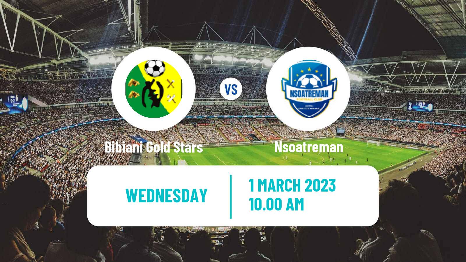 Soccer Ghanaian Premier League Bibiani Gold Stars - Nsoatreman