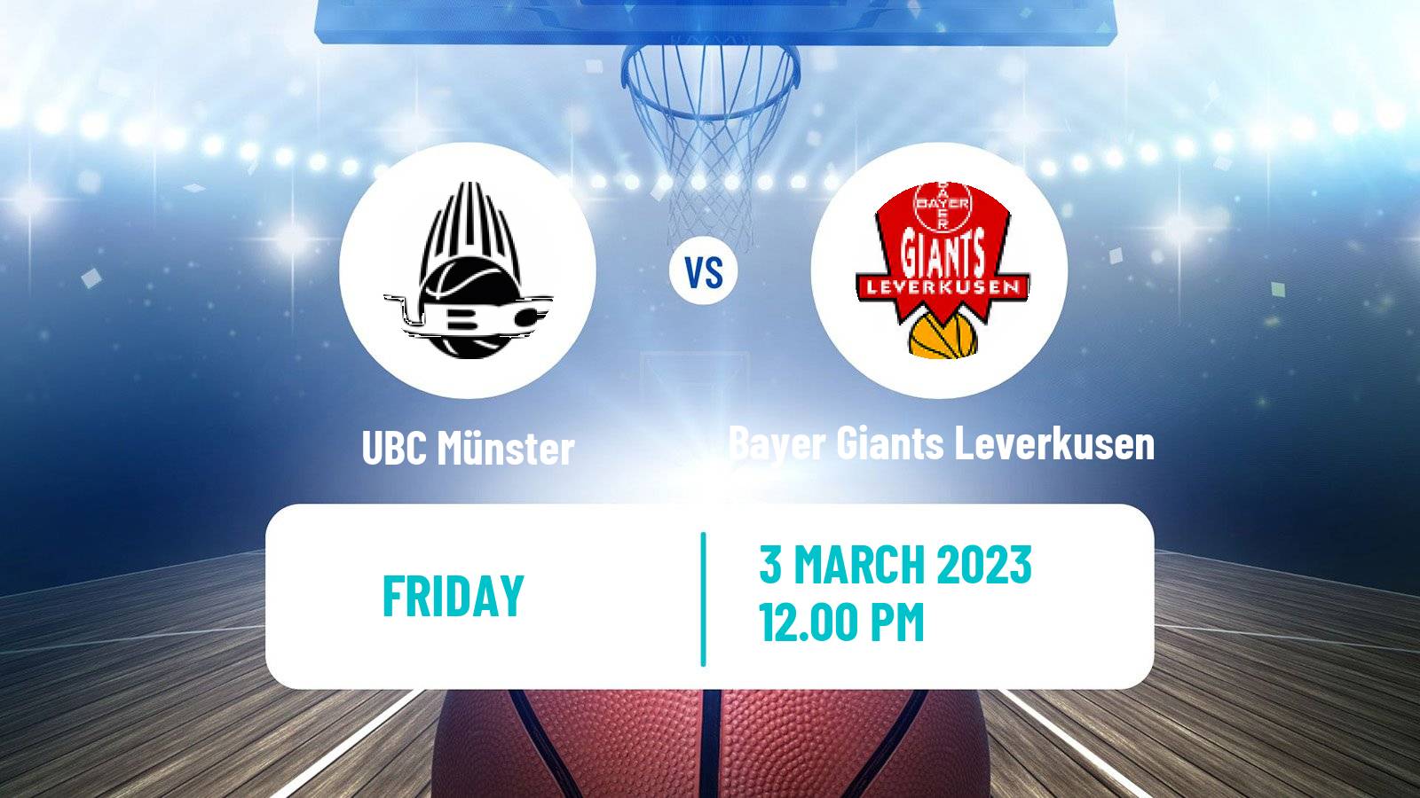 Basketball German Pro A Basketball Münster - Bayer Giants Leverkusen