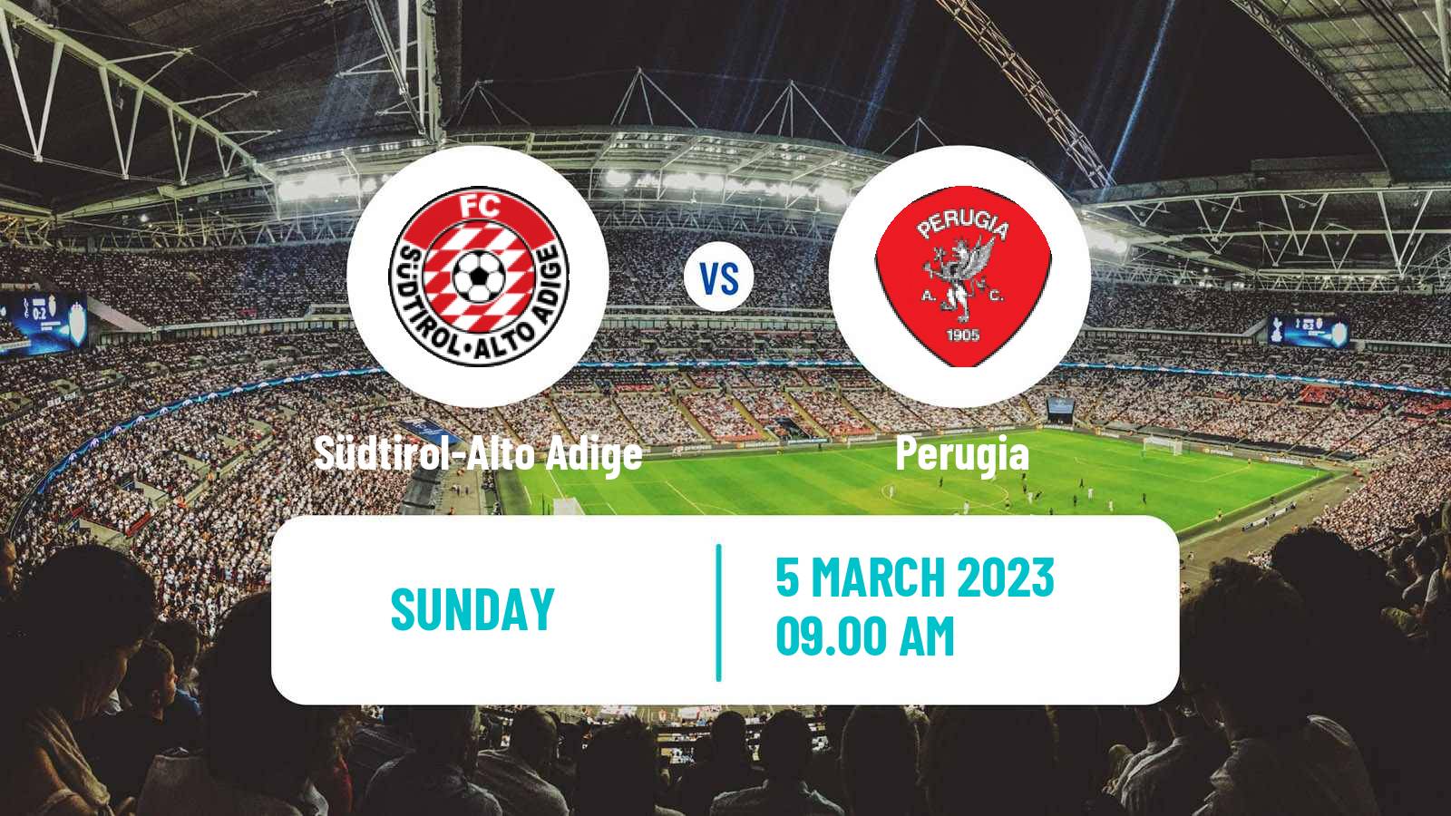 Soccer Italian Serie B Südtirol-Alto Adige - Perugia
