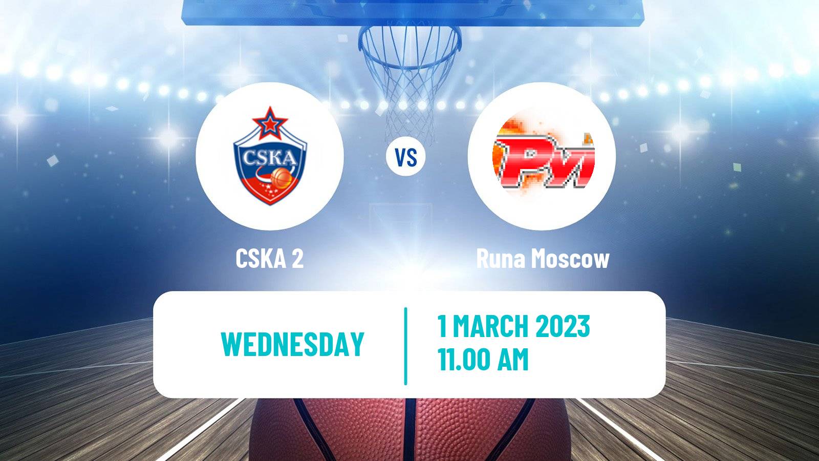 Basketball Russian Super League Basketball CSKA 2 - Runa Moscow
