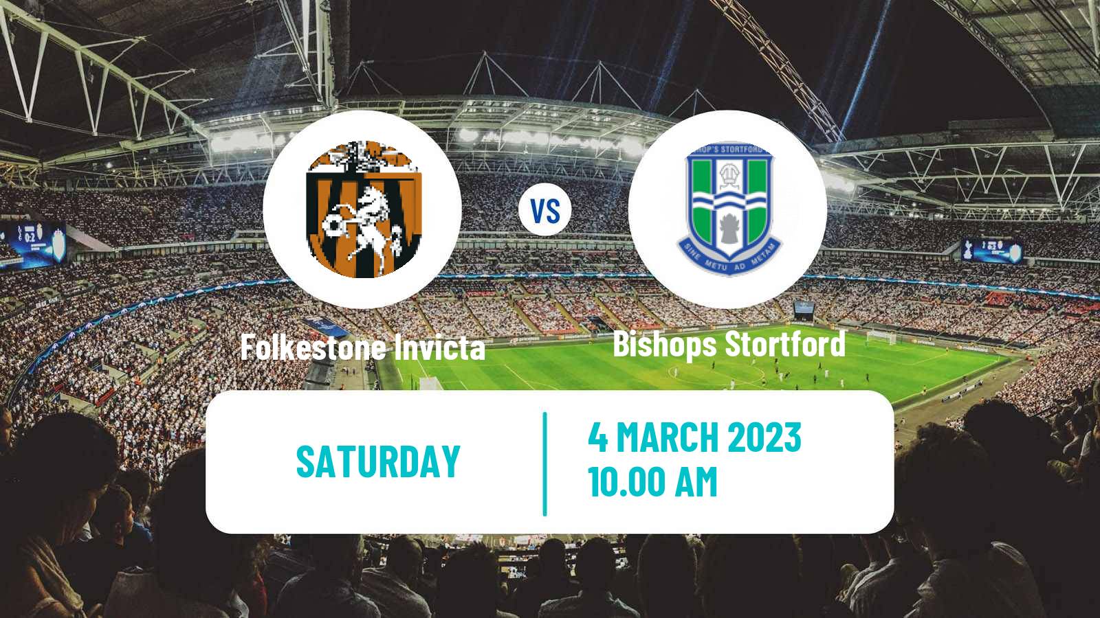 Football English Isthmian League Premier Division Folkestone Invicta - Bishops Stortford