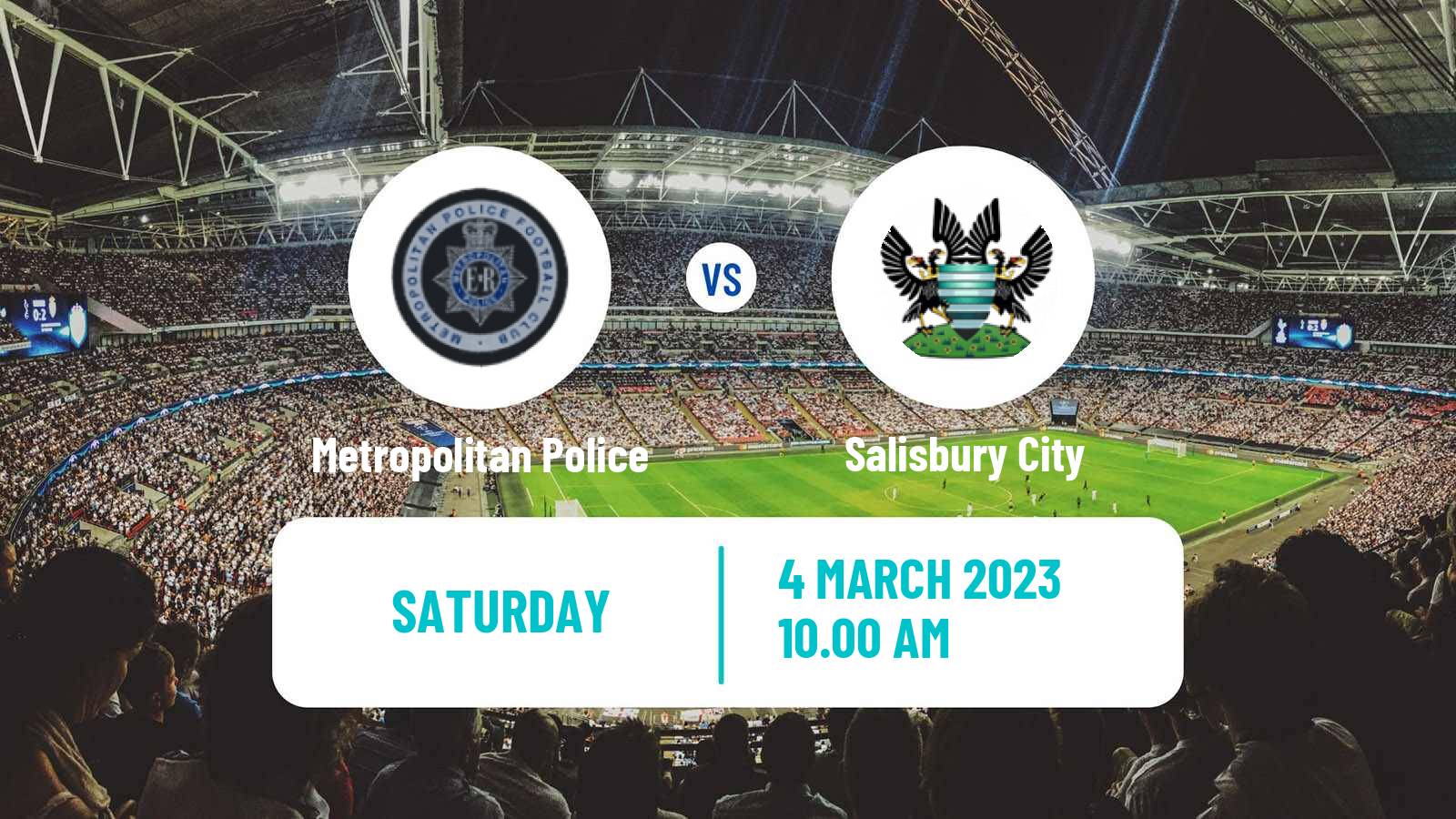 Soccer English Southern League South Division Metropolitan Police - Salisbury