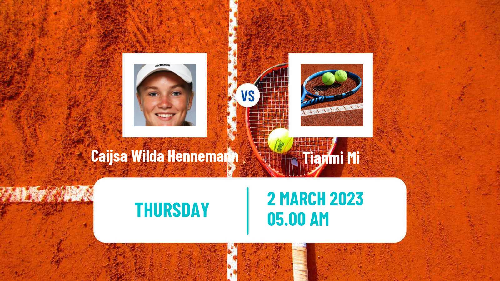Tennis ITF Tournaments Caijsa Wilda Hennemann - Tianmi Mi