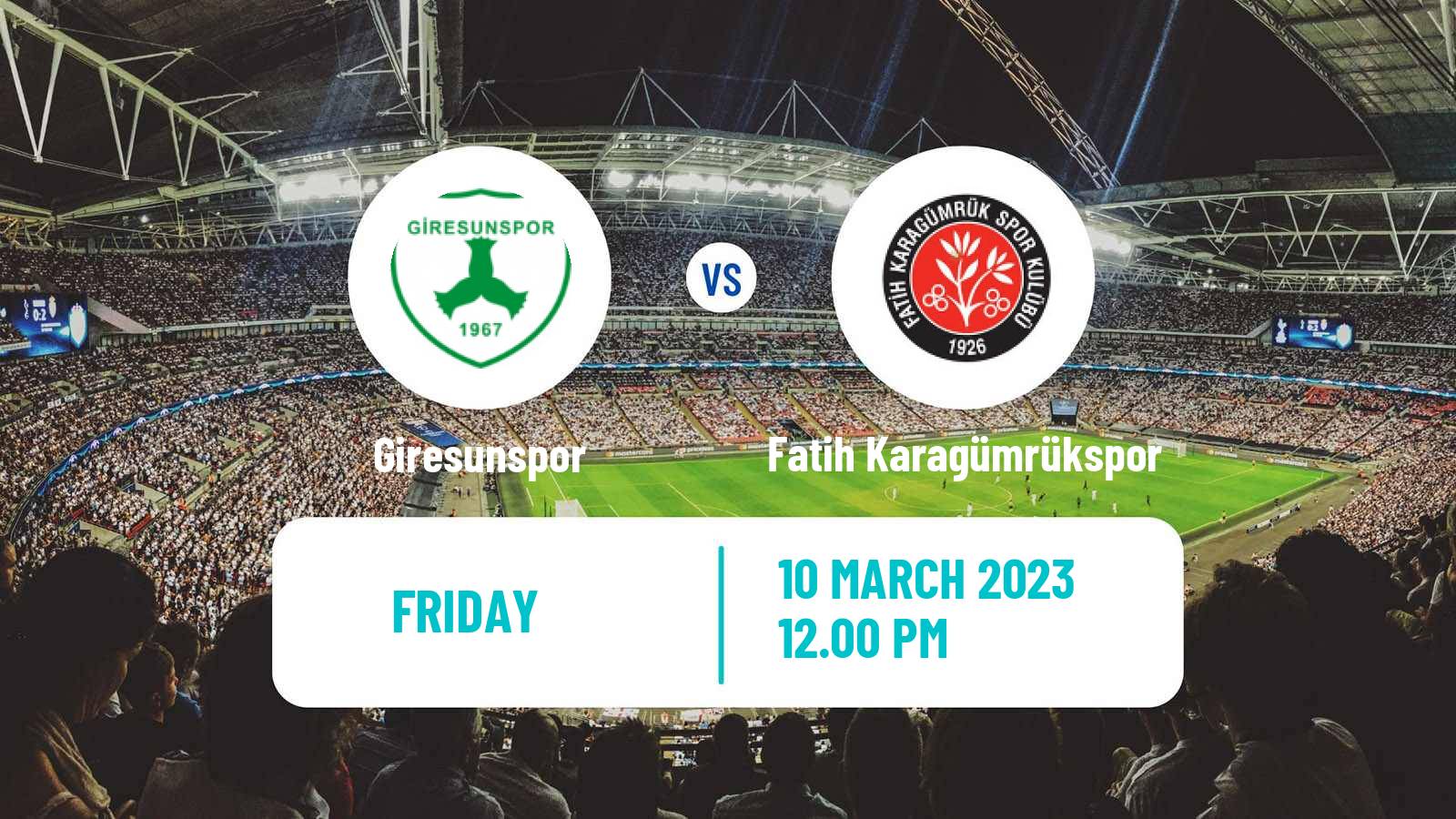 Soccer Turkish Super League Giresunspor - Fatih Karagümrükspor