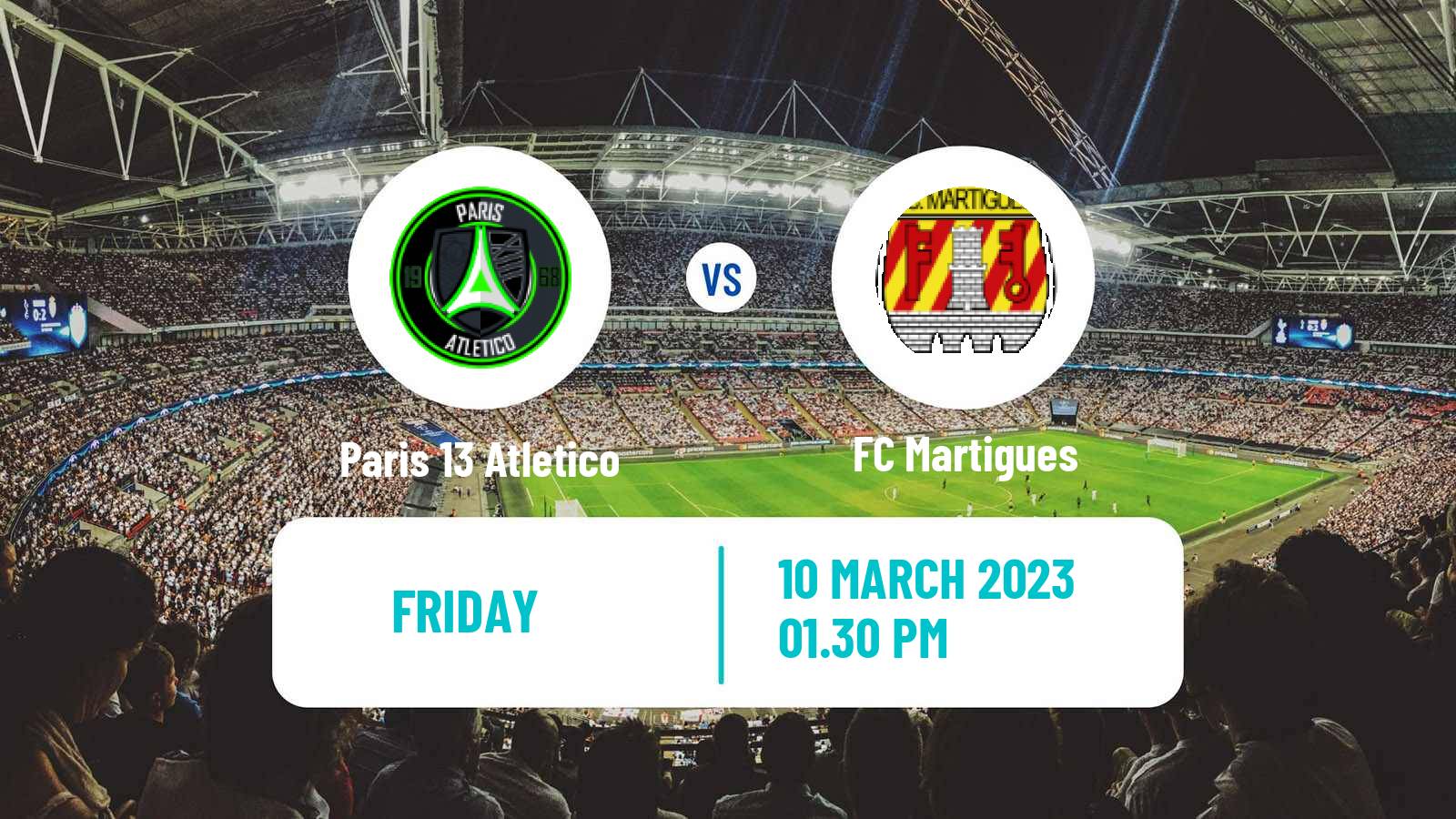 Soccer French National League Paris 13 Atletico - Martigues