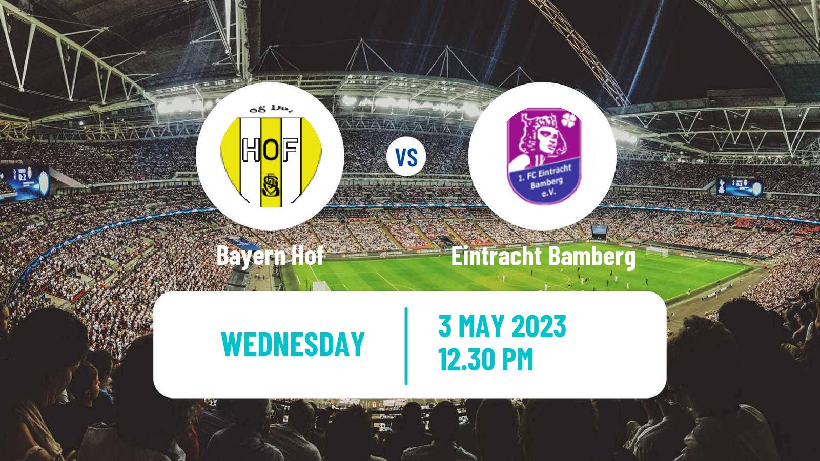 Soccer German Oberliga Bayern Nord Bayern Hof - Eintracht Bamberg