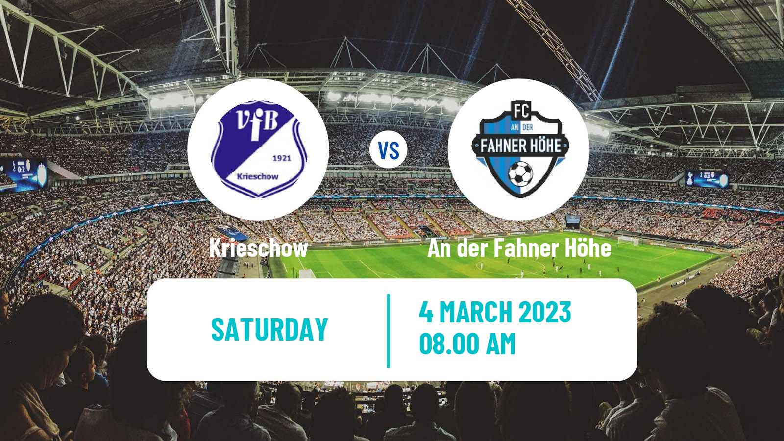 Soccer German Oberliga NOFV- Süd Krieschow - An der Fahner Höhe