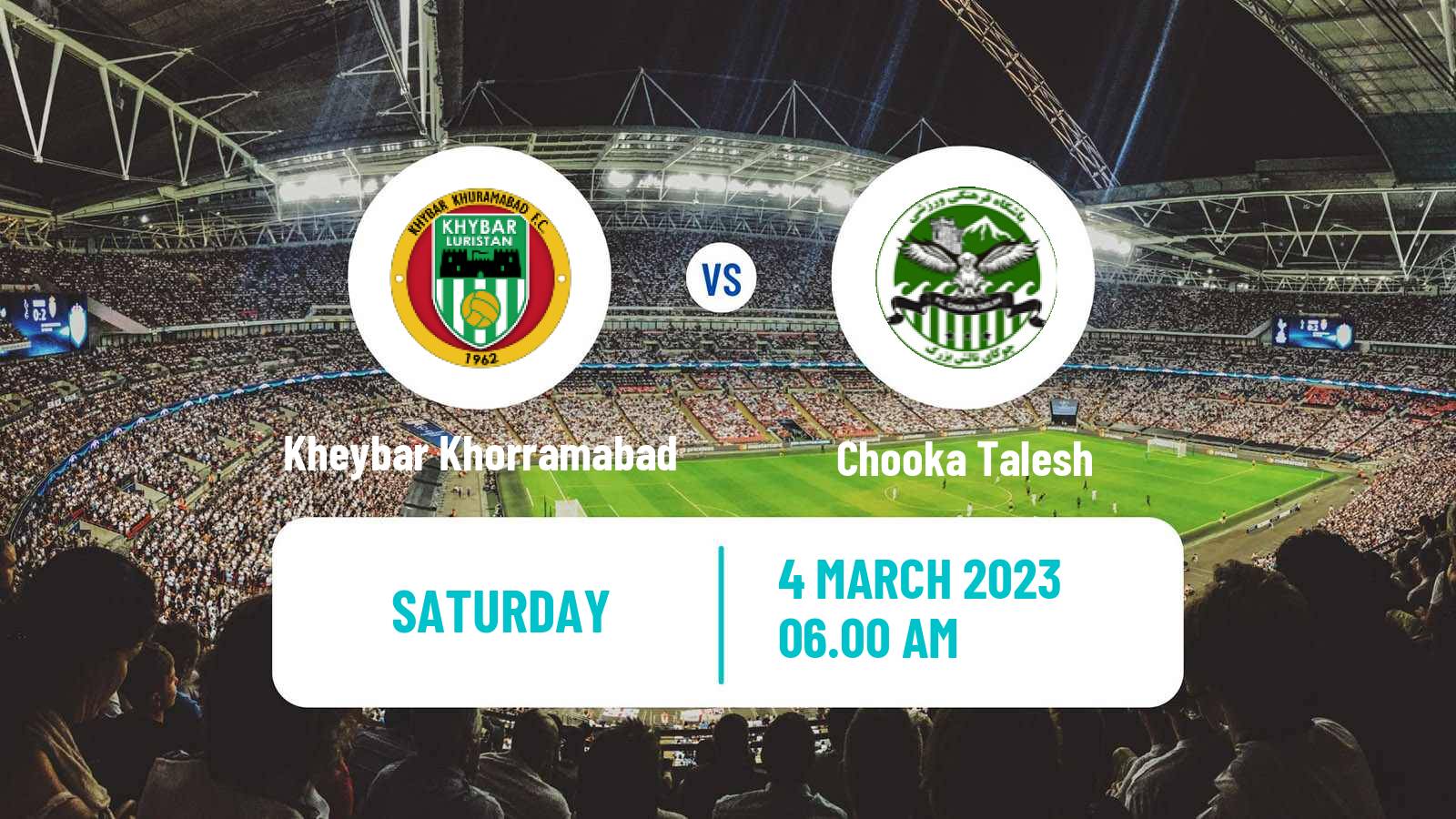 Soccer Iran Division 1 Kheybar Khorramabad - Chooka Talesh