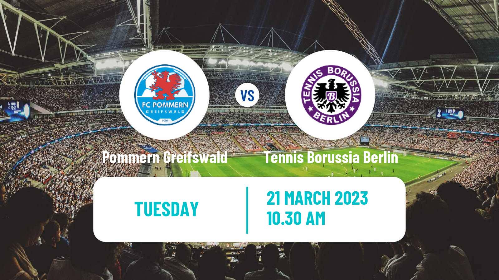 Soccer German Regionalliga Nordost Greifswald - Tennis Borussia Berlin