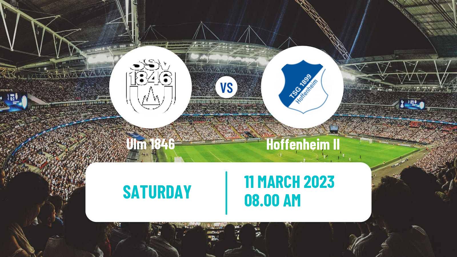 Soccer German Regionalliga Sudwest Ulm 1846 - Hoffenheim II
