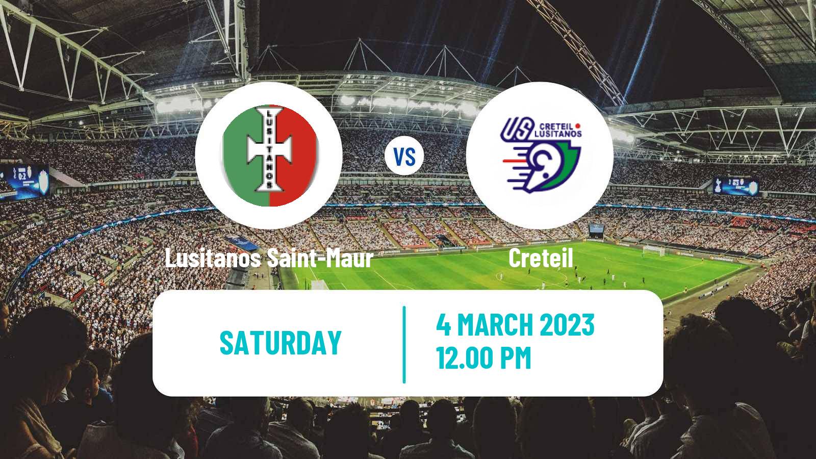 Soccer French National 2 - Group B Lusitanos Saint-Maur - Creteil