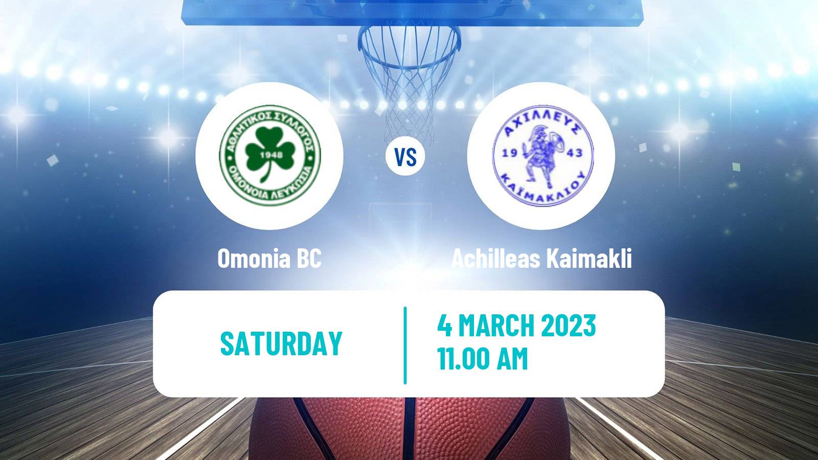 Basketball Cypriot Division A Basketball Omonia - Achilleas Kaimakli