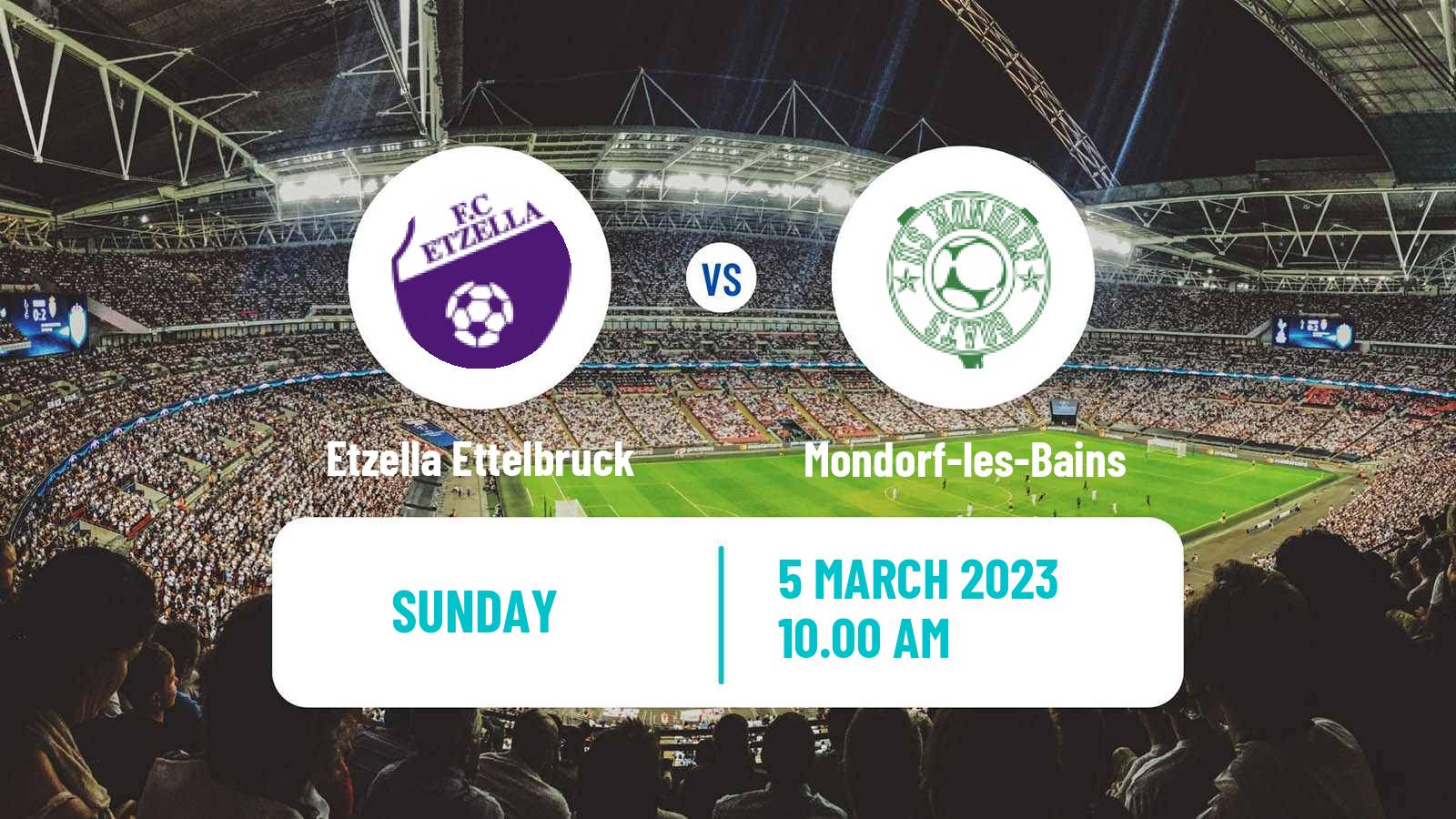 Soccer Luxembourg National Division Etzella Ettelbruck - Mondorf-les-Bains