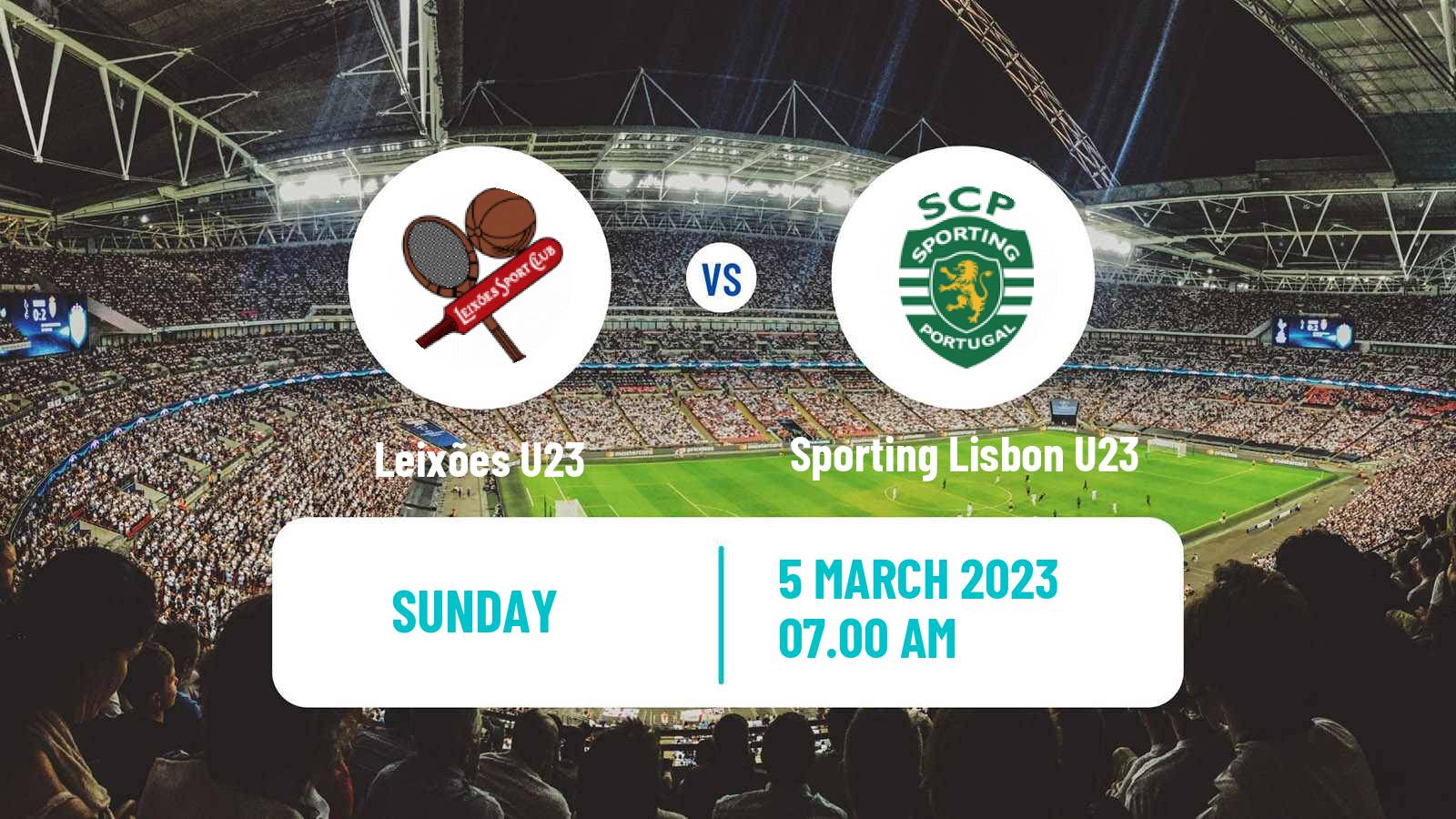 Football Portuguese Liga Revelacao U23 Leixões U23 - Sporting Lisbon U23