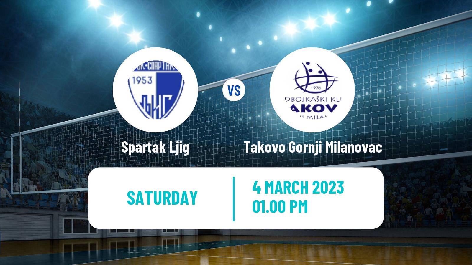 Volleyball Serbian Liga Volleyball Spartak Ljig - Takovo Gornji Milanovac