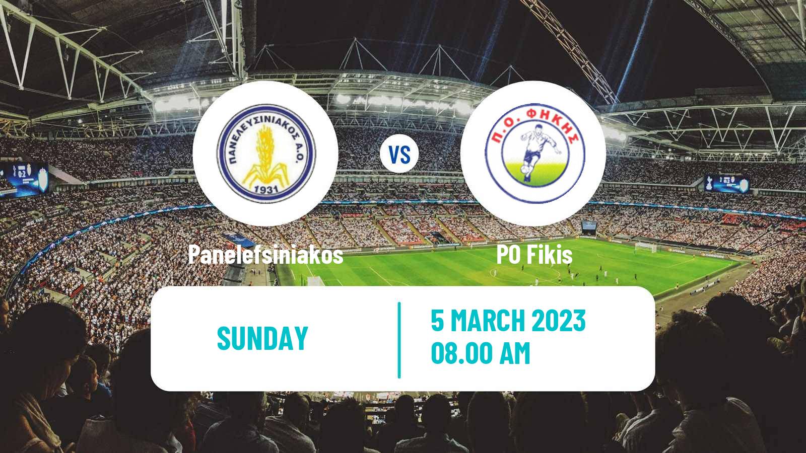Soccer Greek Gamma Ethniki - Group 3 Panelefsiniakos - Fikis