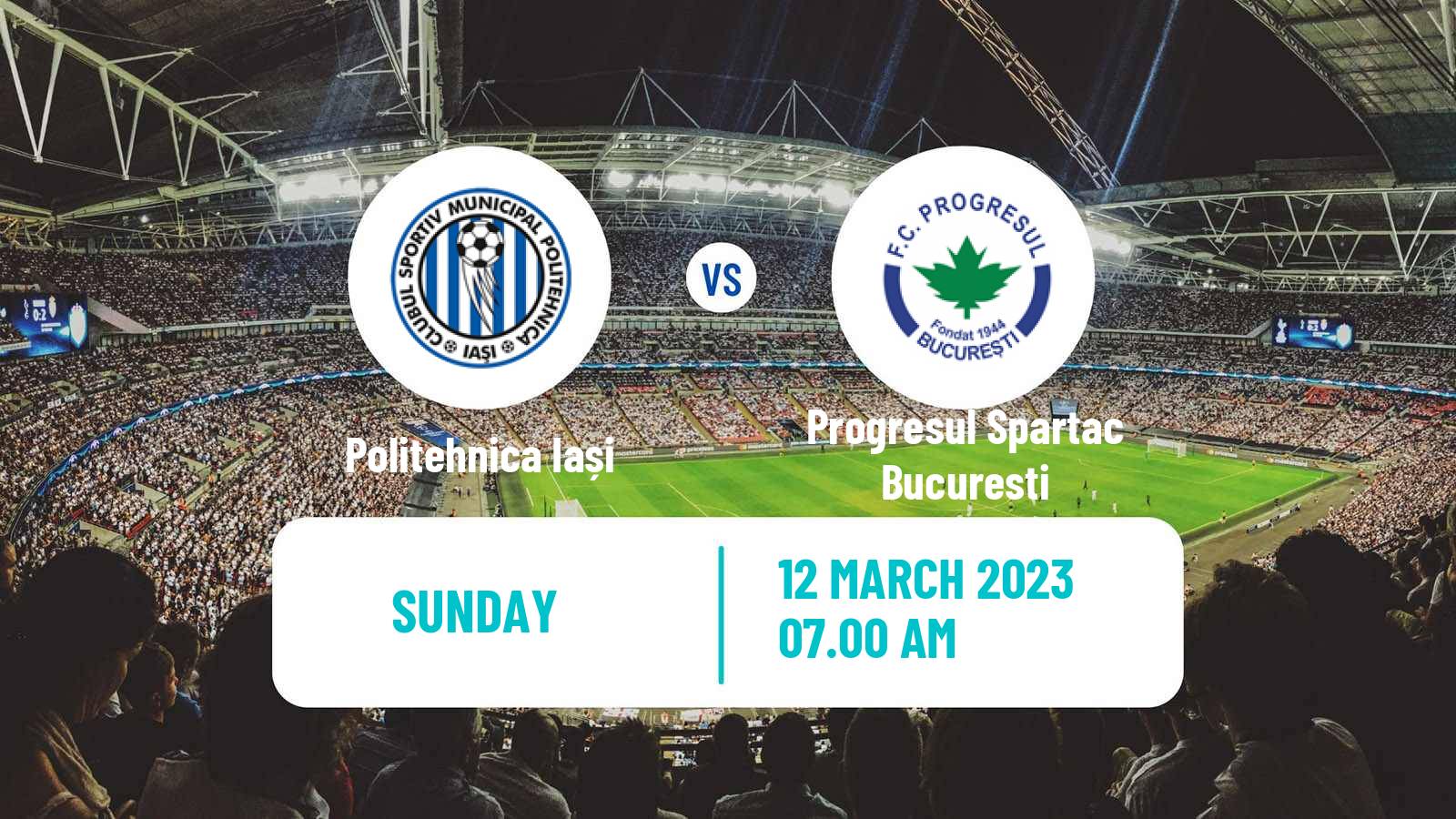 Soccer Romanian Division 2 Politehnica Iași - Progresul Spartac Bucuresti