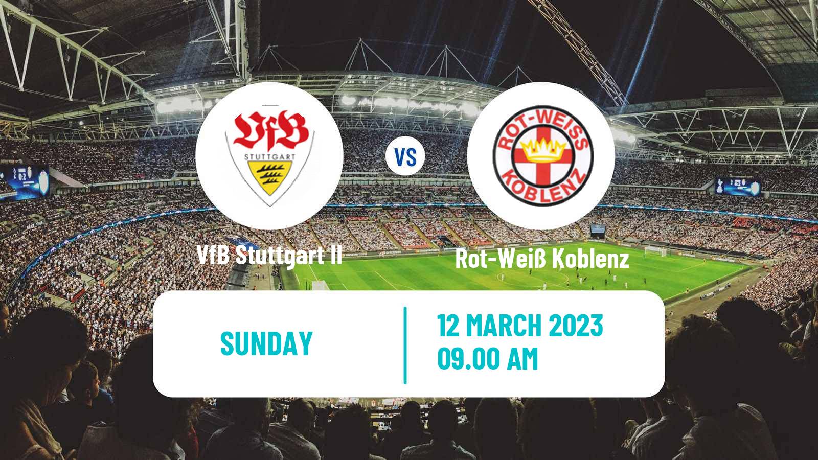 Soccer German Regionalliga Sudwest VfB Stuttgart II - Rot-Weiß Koblenz