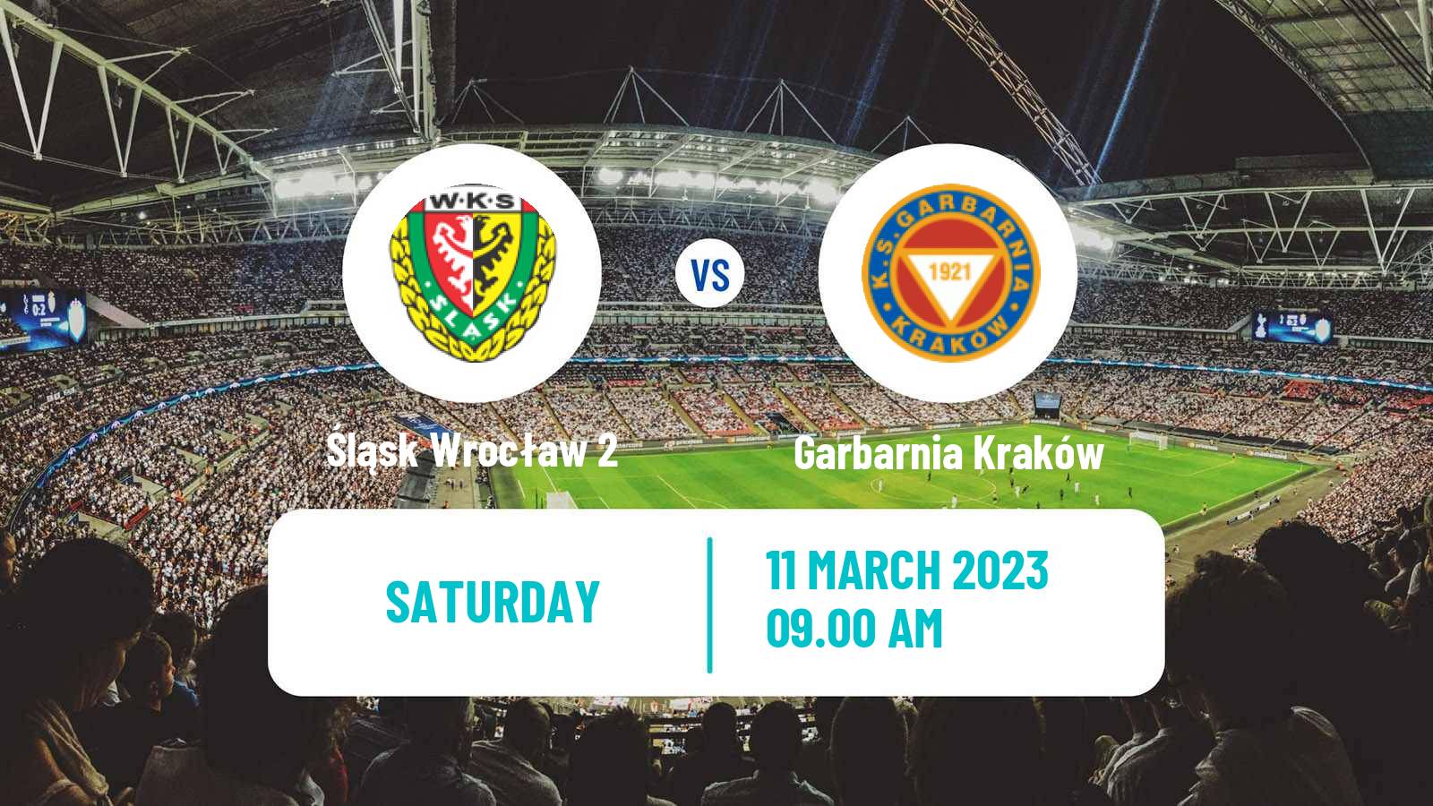 Soccer Polish Division 2 Śląsk Wrocław 2 - Garbarnia Kraków