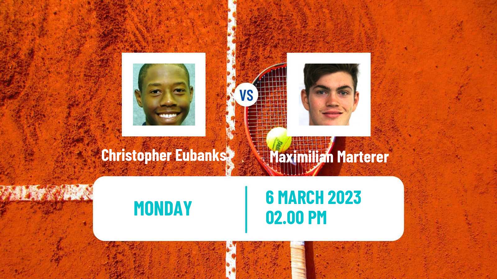 Tennis ATP Indian Wells Christopher Eubanks - Maximilian Marterer