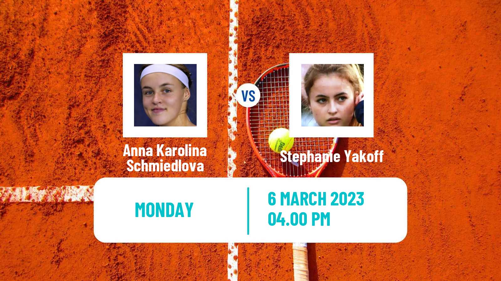Tennis WTA Indian Wells Anna Karolina Schmiedlova - Stephanie Yakoff