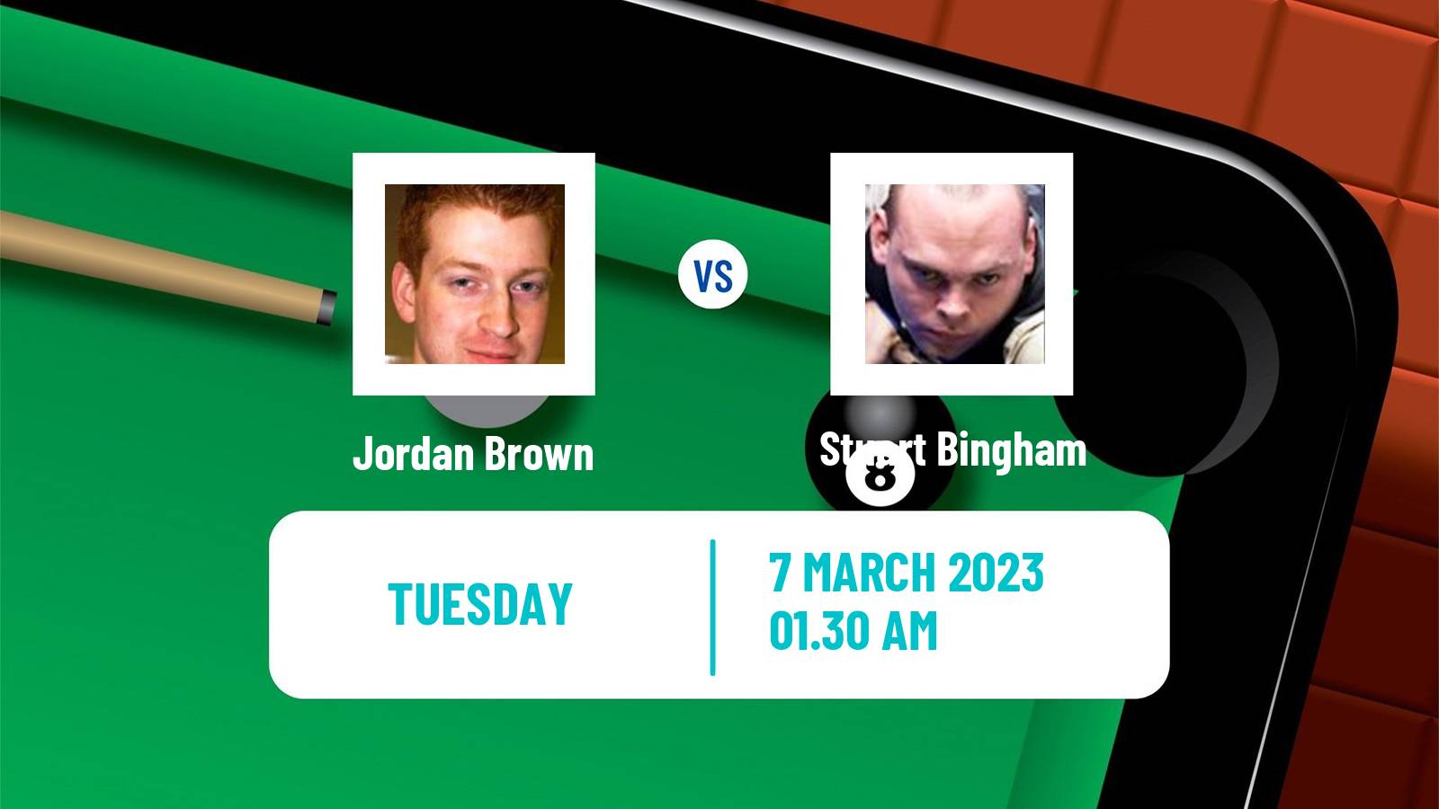 Snooker Snooker Jordan Brown - Stuart Bingham