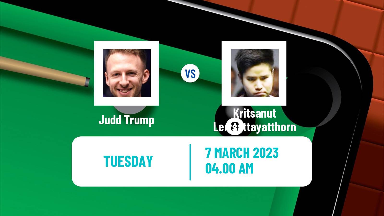 Snooker Snooker Judd Trump - Kritsanut Lertsattayatthorn