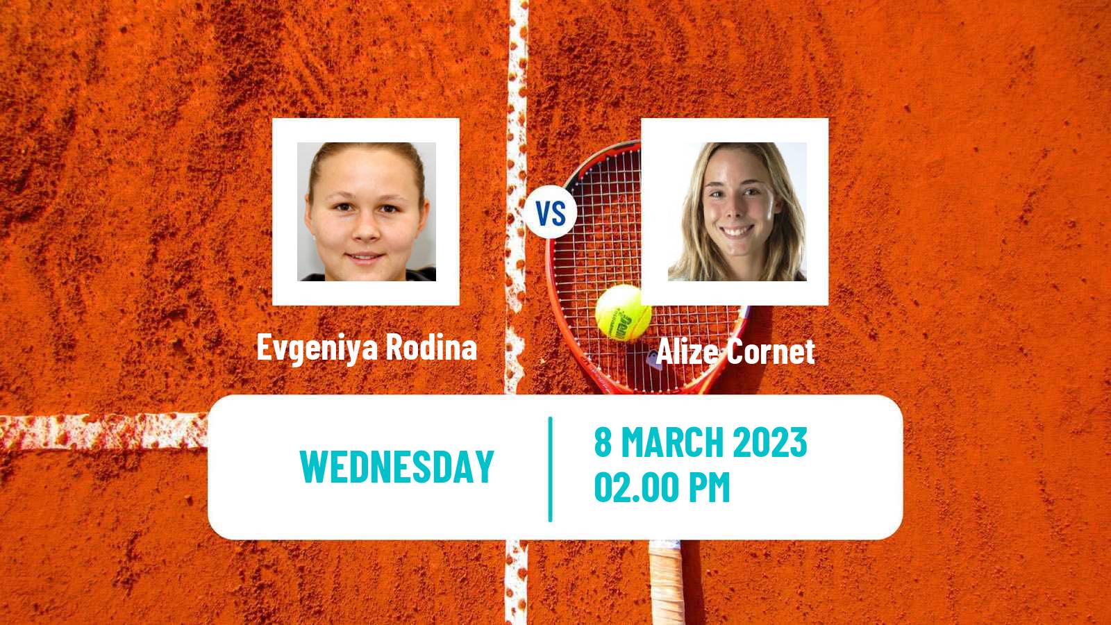Tennis WTA Indian Wells Evgeniya Rodina - Alize Cornet
