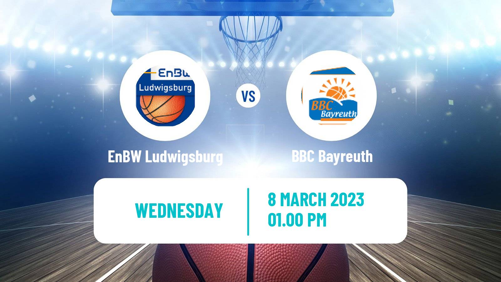 Basketball German BBL Ludwigsburg - BBC Bayreuth