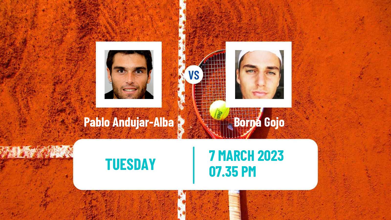 Tennis ATP Indian Wells Pablo Andujar-Alba - Borna Gojo