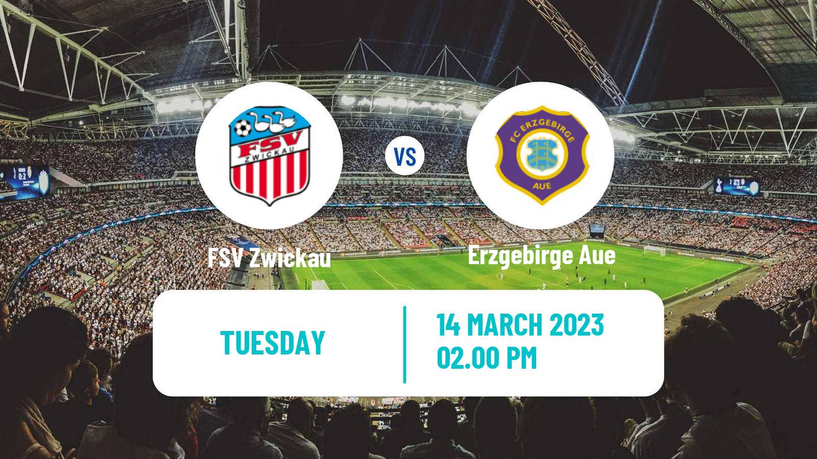 Soccer German 3 Bundesliga Zwickau - Erzgebirge Aue