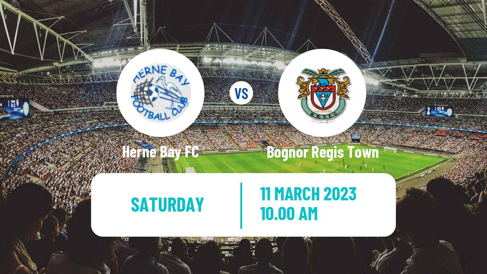 Soccer English Isthmian League Premier Division Herne Bay - Bognor Regis Town