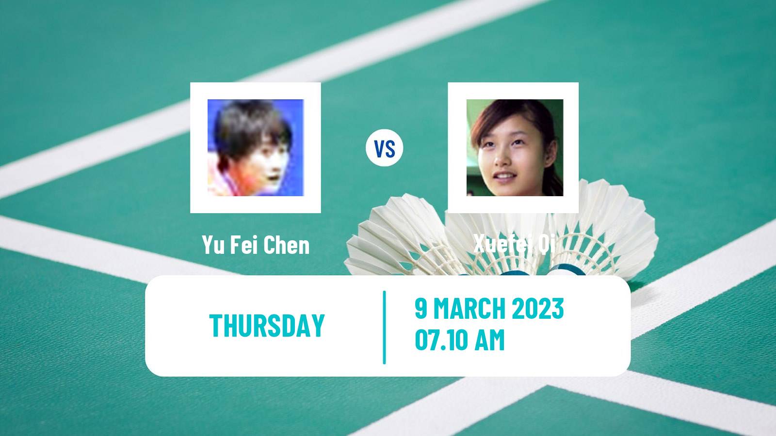Badminton Badminton Yu Fei Chen - Xuefei Qi