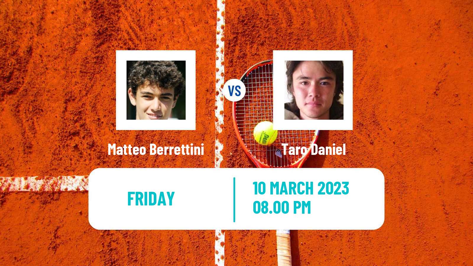 Tennis ATP Indian Wells Matteo Berrettini - Taro Daniel