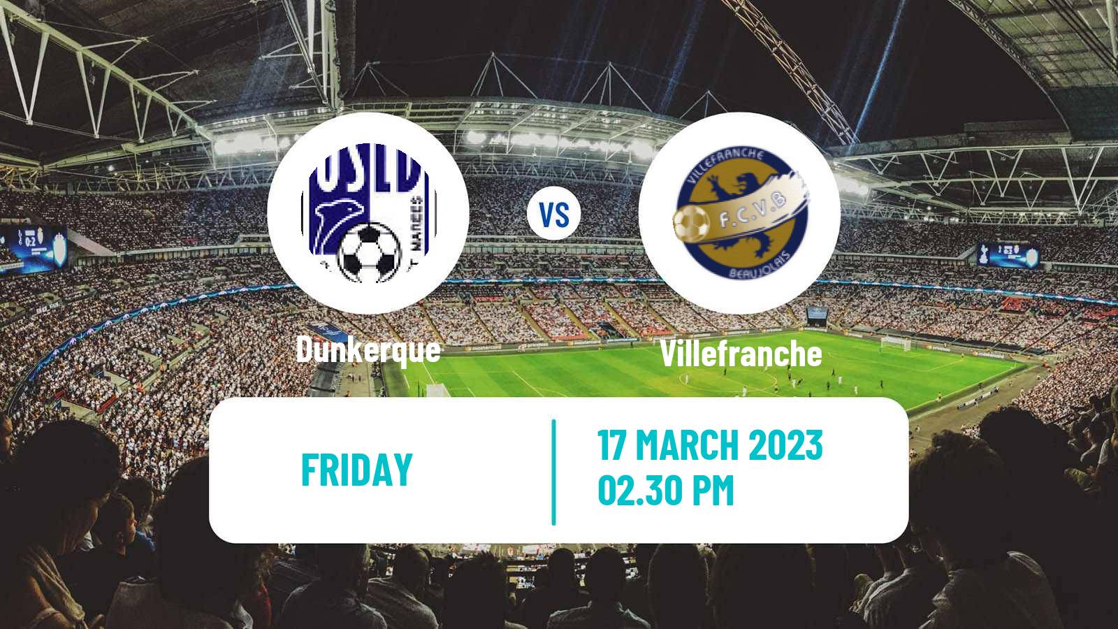 Soccer French National League Dunkerque - Villefranche