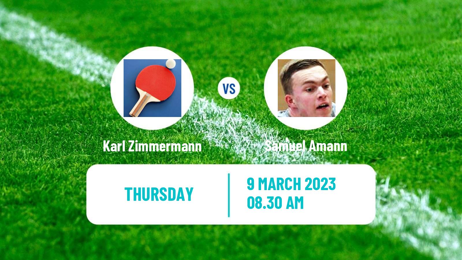 Table tennis Table Tennis Karl Zimmermann - Samuel Amann