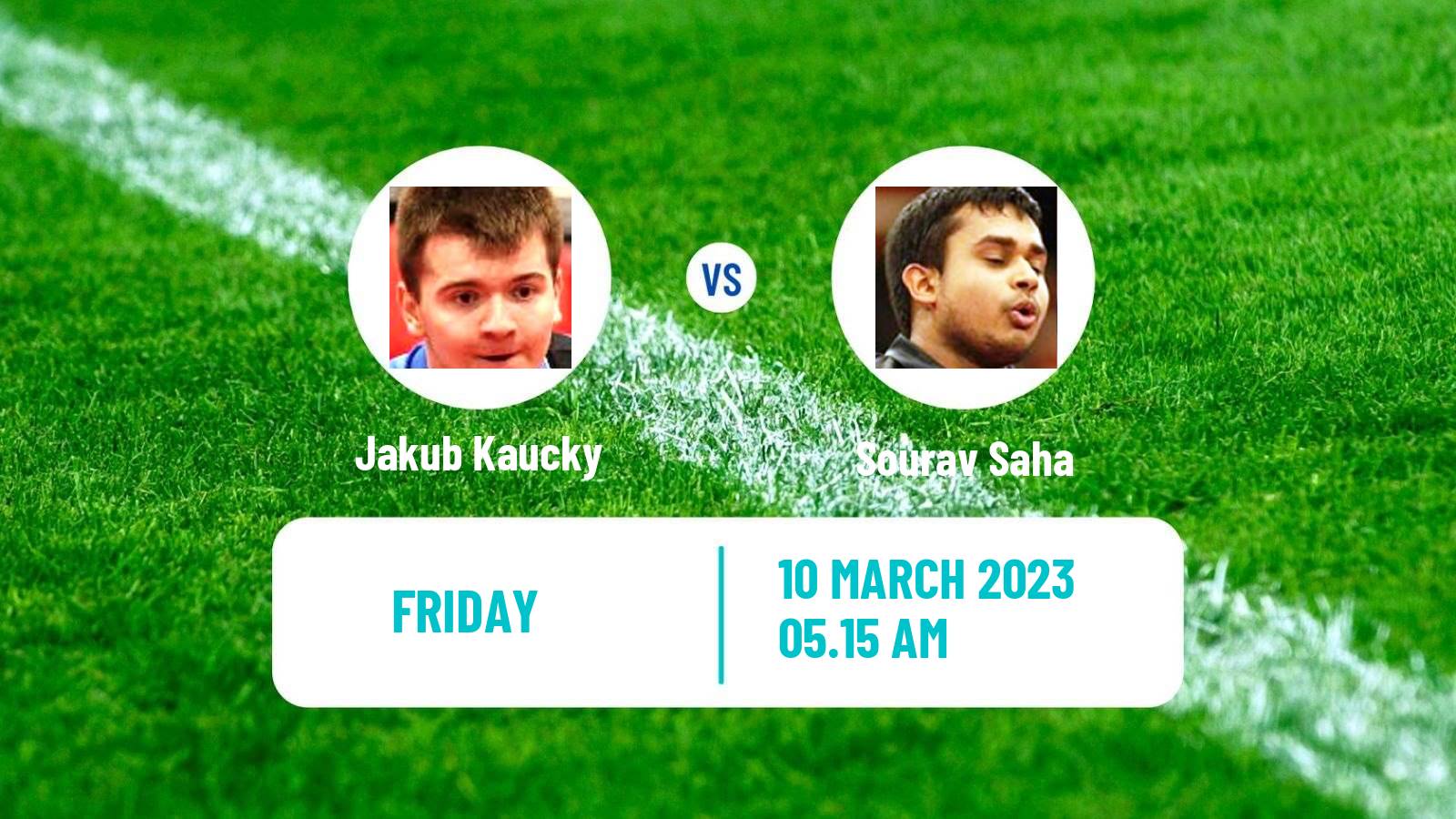 Table tennis Table Tennis Jakub Kaucky - Sourav Saha