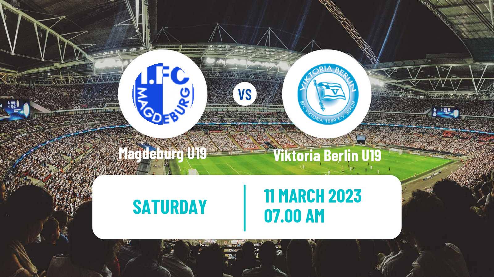 Soccer German Junioren Bundesliga North Magdeburg U19 - Viktoria Berlin U19