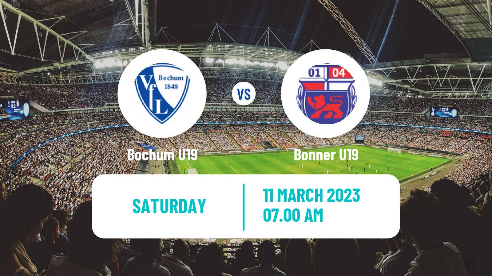 Soccer German Junioren Bundesliga West Bochum U19 - Bonner U19