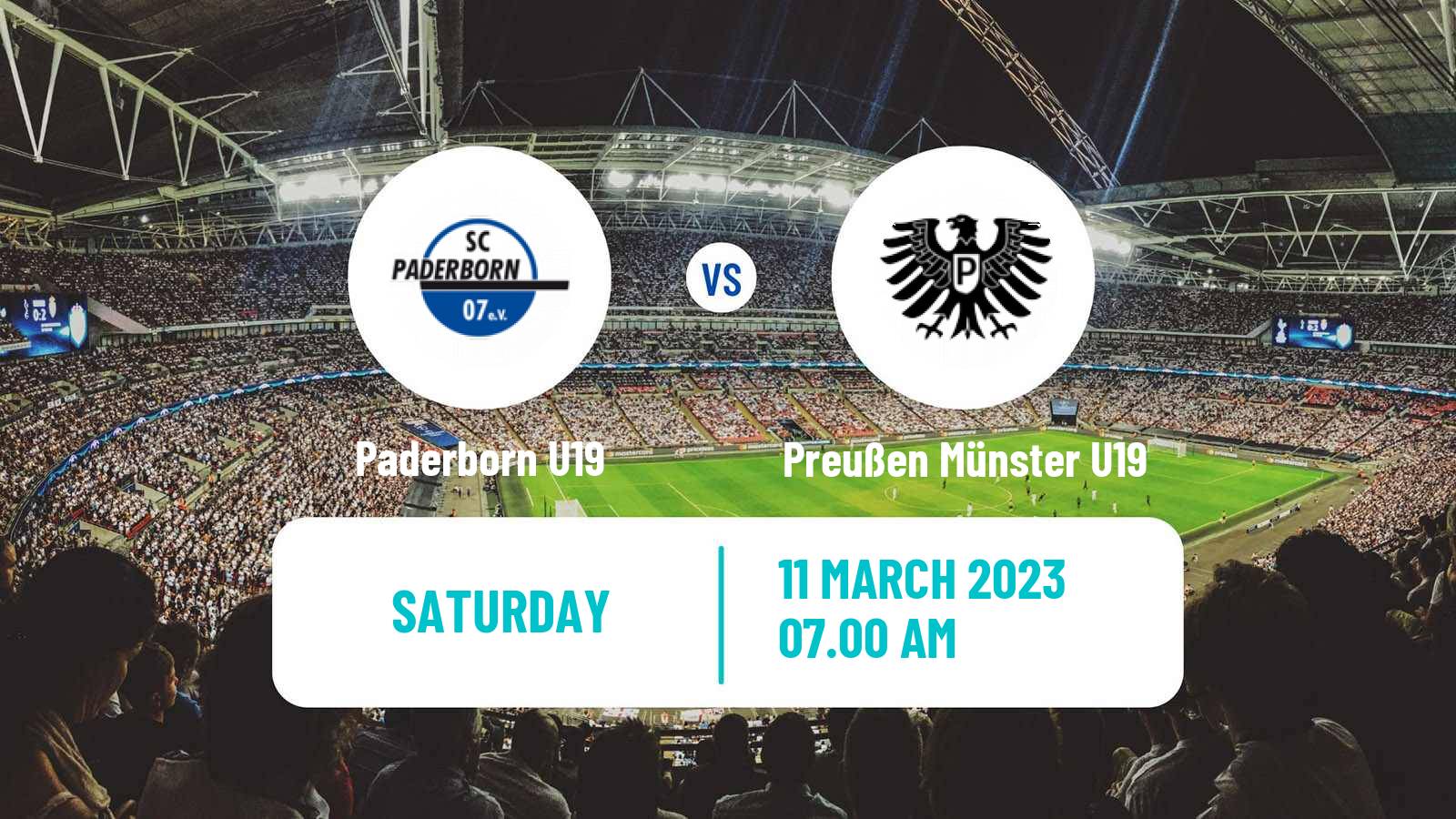 Soccer German Junioren Bundesliga West Paderborn U19 - Preußen Münster U19