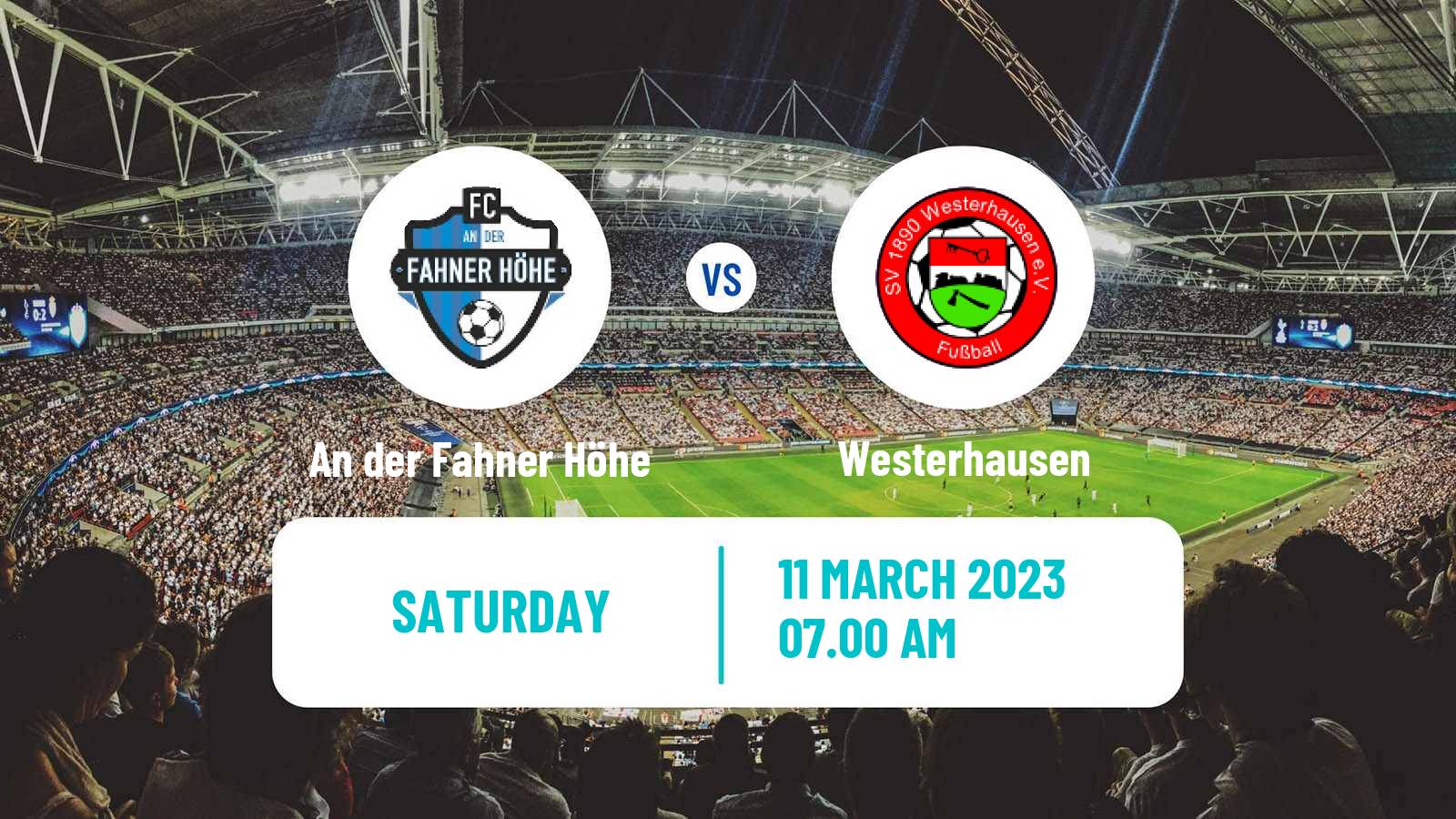 Soccer German Oberliga NOFV- Süd An der Fahner Höhe - Westerhausen