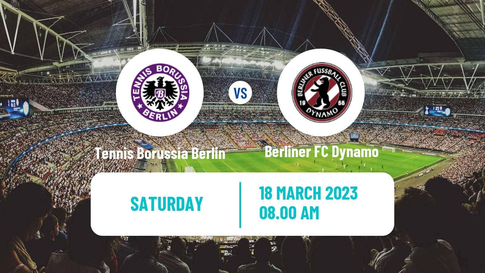Soccer German Regionalliga Nordost Tennis Borussia Berlin - Berliner FC Dynamo