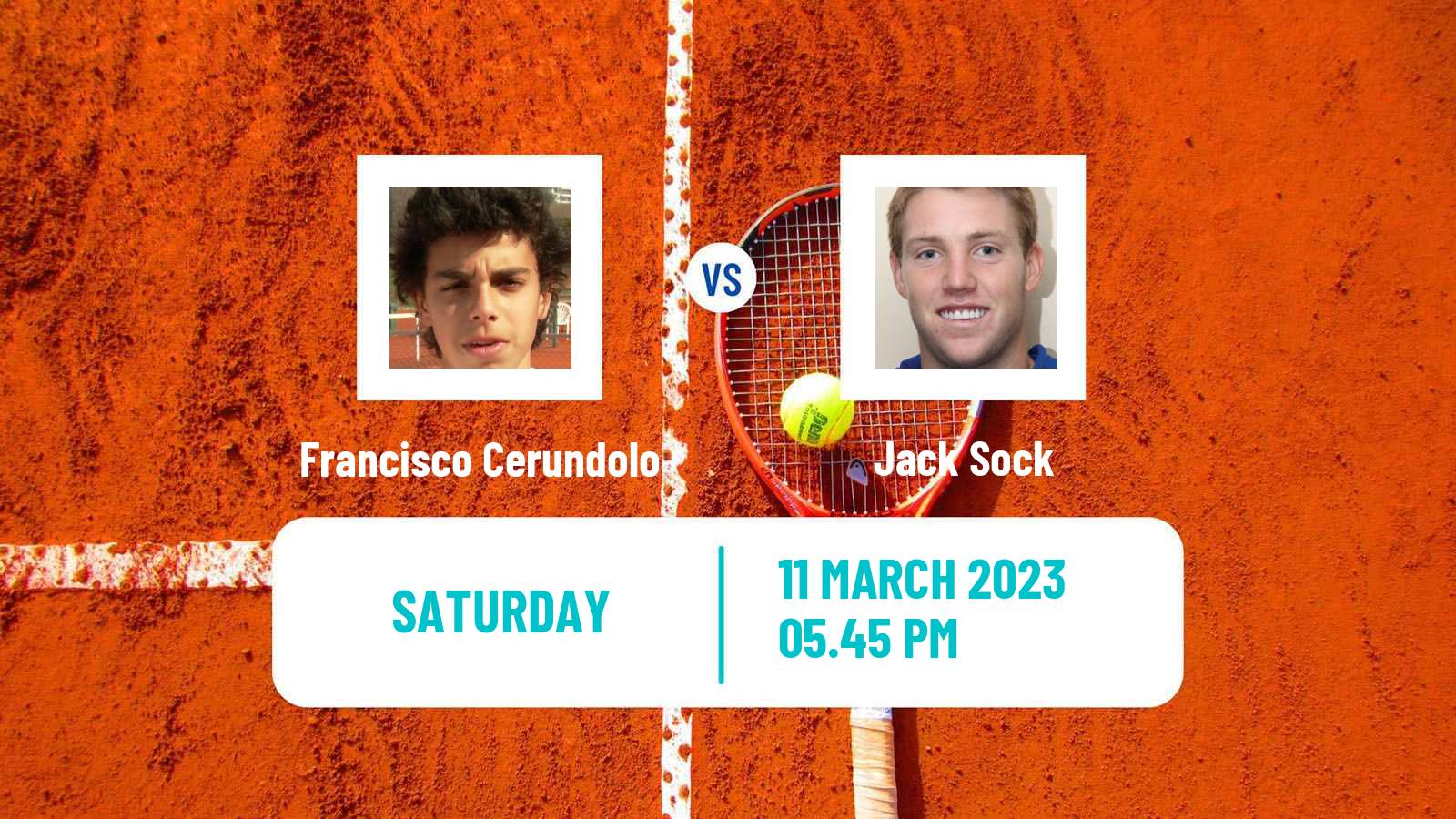 Tennis ATP Indian Wells Francisco Cerundolo - Jack Sock