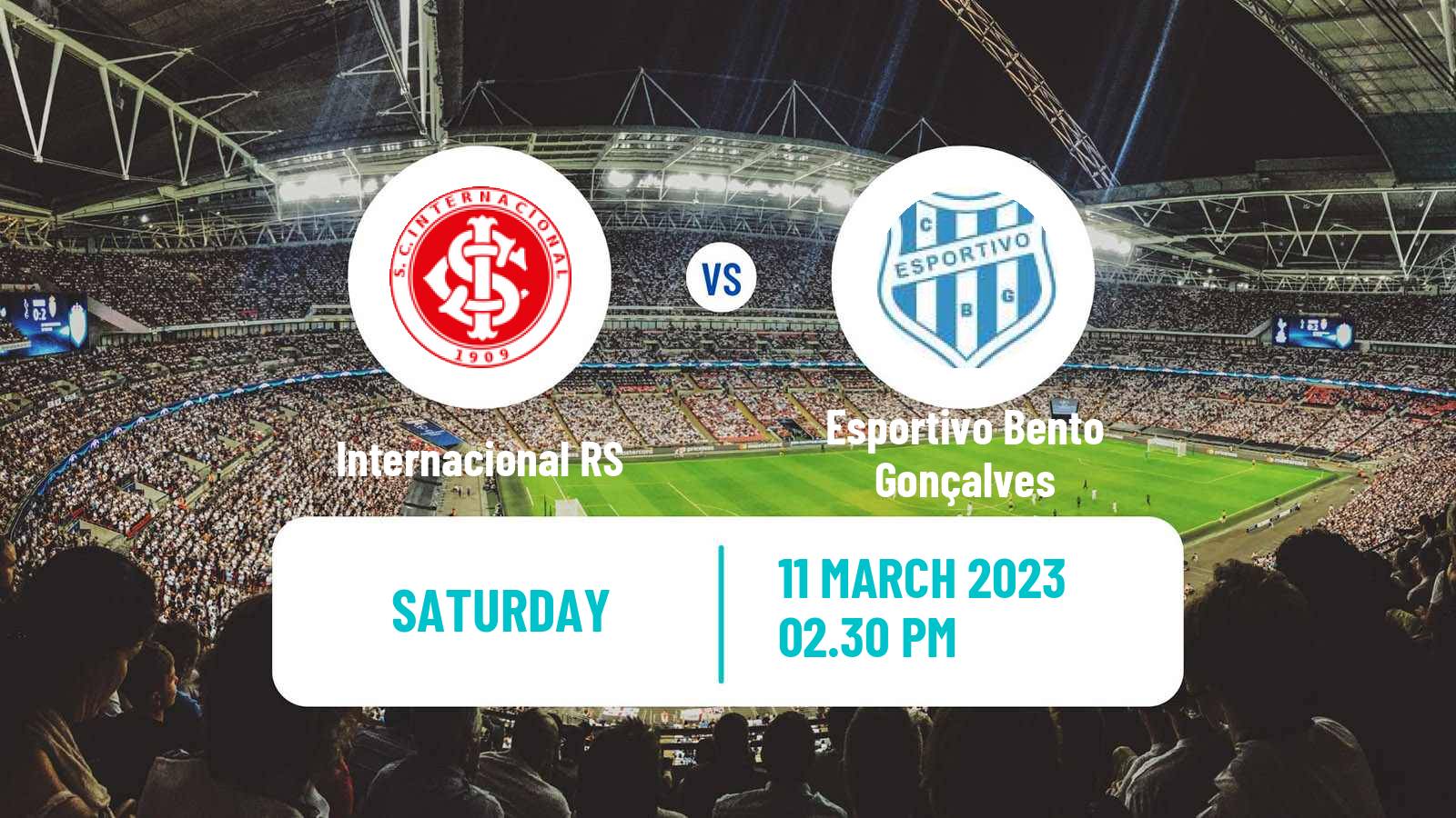 Soccer Brazilian Campeonato Gaucho Internacional RS - Esportivo Bento Gonçalves