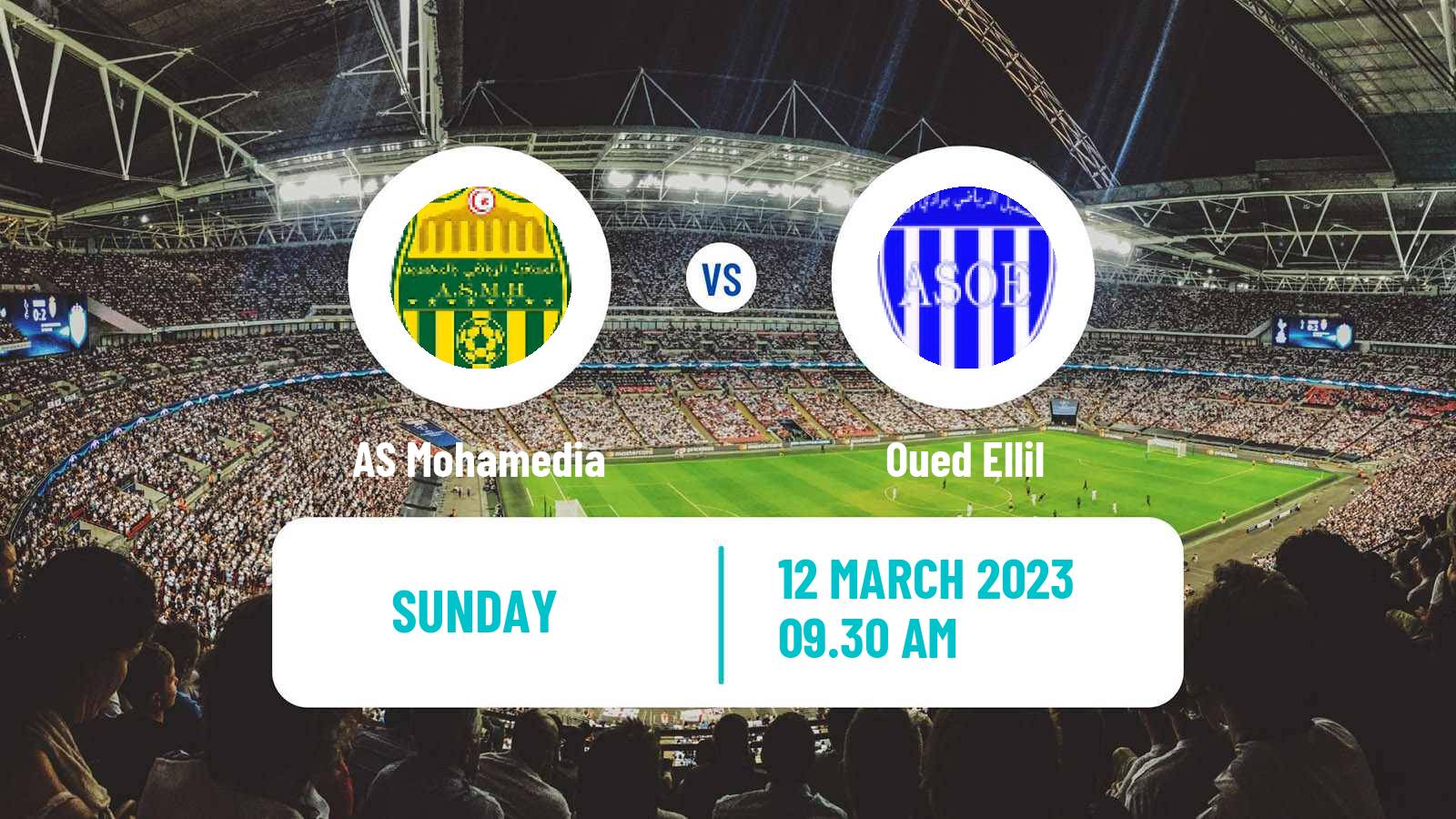 Soccer Tunisian Ligue 2 AS Mohamedia - Oued Ellil