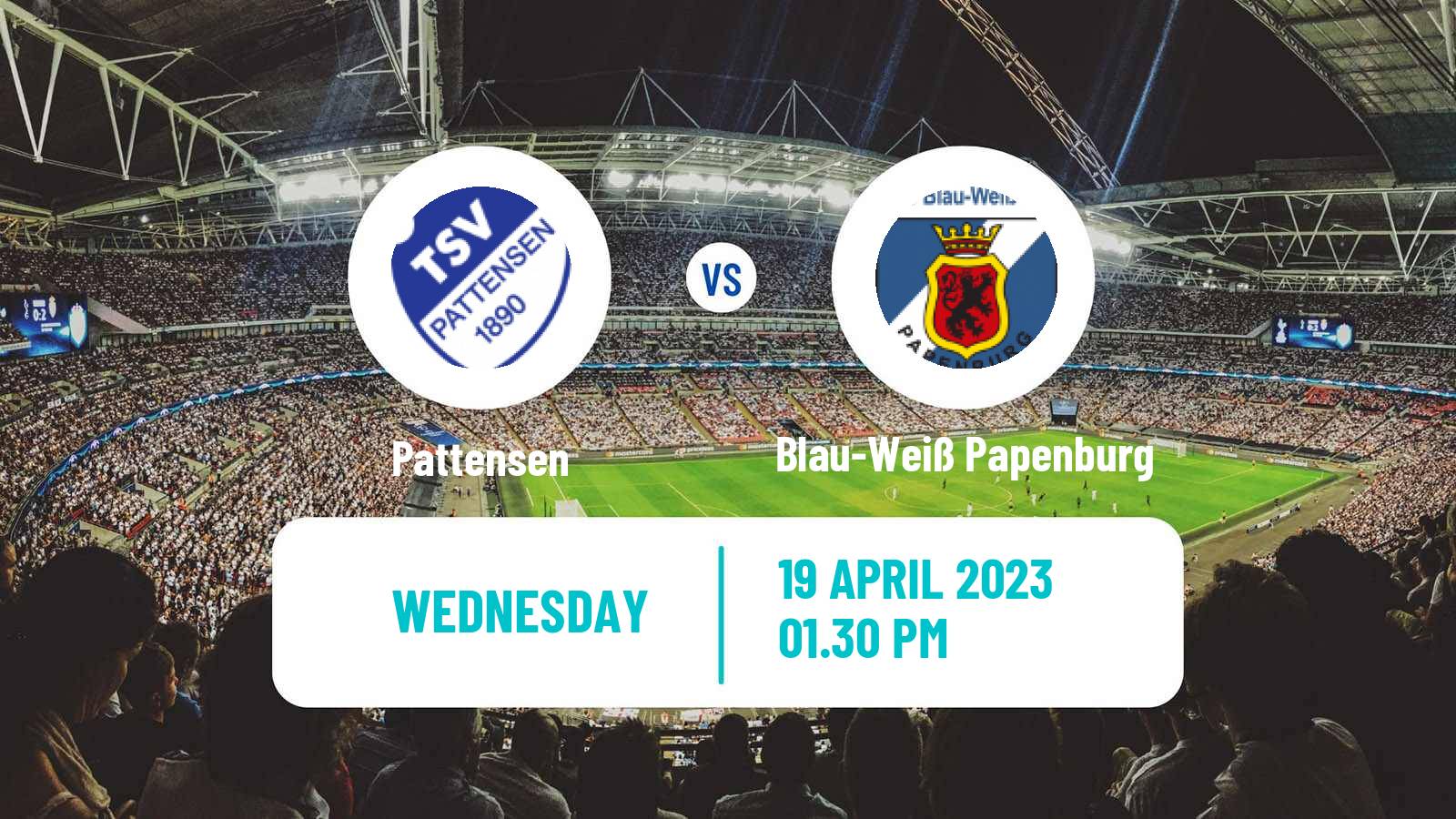 Soccer German Oberliga Niedersachsen Pattensen - Blau-Weiß Papenburg
