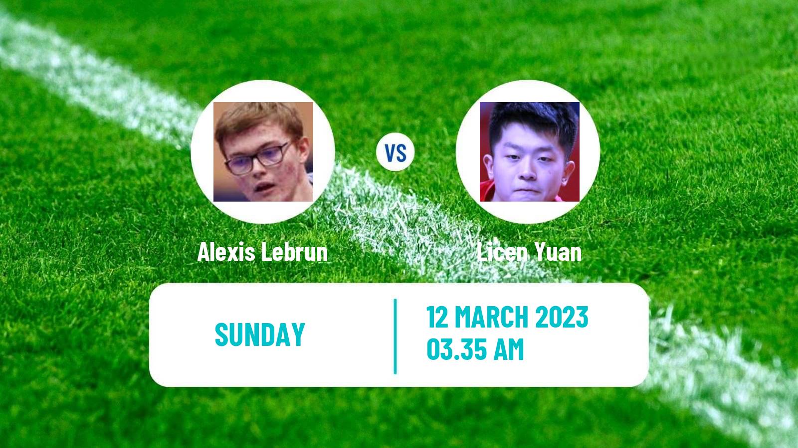 Table tennis Table Tennis Alexis Lebrun - Licen Yuan