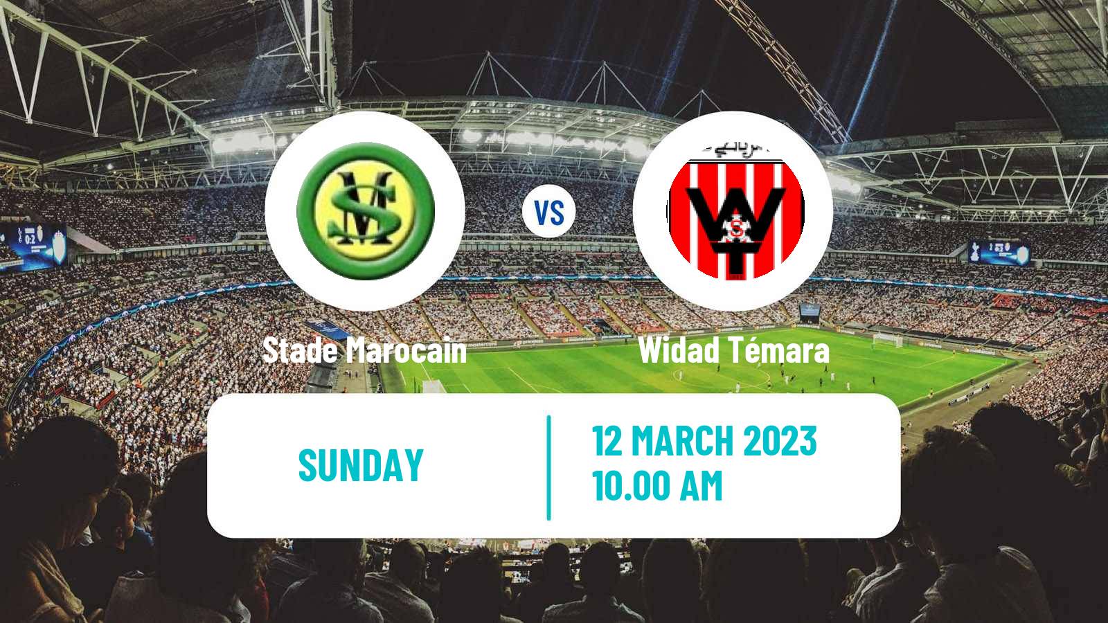 Soccer Moroccan Botola 2 Stade Marocain - Widad Témara
