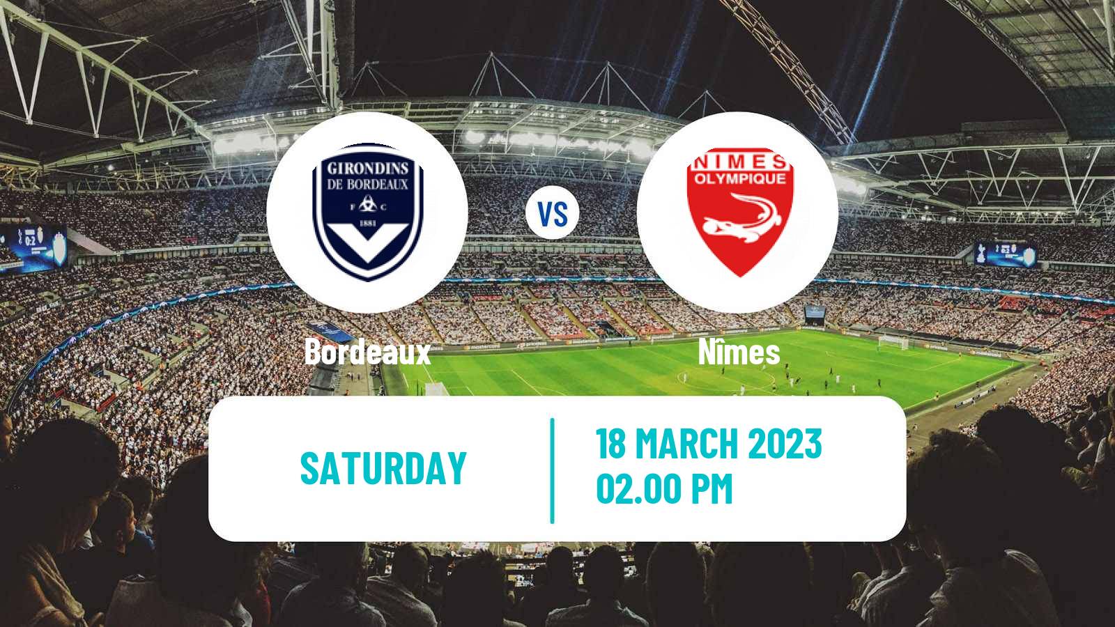 Soccer French Ligue 2 Bordeaux - Nîmes